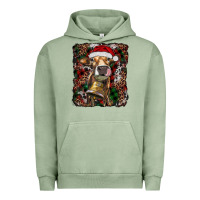 Pigment Oil Green christmas heifer with leoard and cowhide Urban Hoodie - RanaPortraitStore
