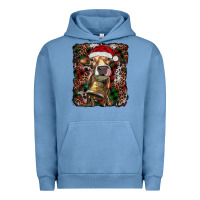 Pigment Pebble Blue christmas heifer with leoard and cowhide Urban Hoodie - RanaPortraitStore