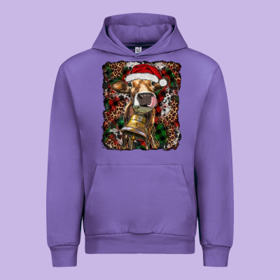 Christmas Heifer With Leoard And Cowhide Urban Hoodie Designed By Ranaportraitstore