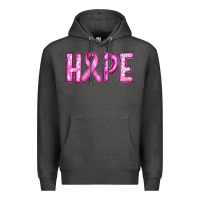 Charcoal Heather breast cancer hope Premium Hoodie - RanaPortraitStore
