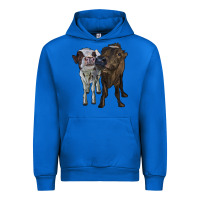 Cobalt two heifer cows Urban Hoodie - RanaPortraitStore