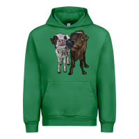 Emerald two heifer cows Urban Hoodie - RanaPortraitStore