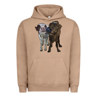 Pigment Burro two heifer cows Urban Hoodie - RanaPortraitStore