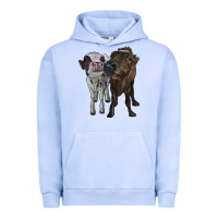 Pigment Grape Ice two heifer cows Urban Hoodie - RanaPortraitStore