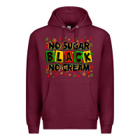 Burgundy no sugar no cream black Premium Hoodie - Zillion Design Studio