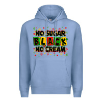 Colony Blue no sugar no cream black Premium Hoodie - Zillion Design Studio
