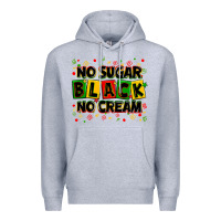 Heather Grey no sugar no cream black Premium Hoodie - Zillion Design Studio