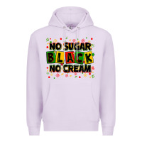 Lilac no sugar no cream black Premium Hoodie - Zillion Design Studio