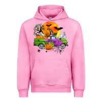 Fuchsia Pink halloween farm truck Urban Hoodie - Zillion Design Studio