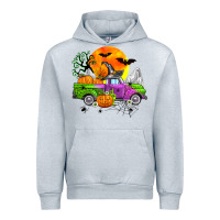 Heather Grey halloween farm truck Urban Hoodie - Zillion Design Studio