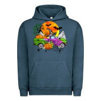Pigment Midnight Navy halloween farm truck Urban Hoodie - Zillion Design Studio