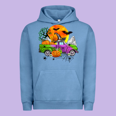 Halloween Farm Truck Urban Hoodie Designed By Zillion Design Studio