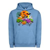 Pigment Pebble Blue halloween farm truck Urban Hoodie - Zillion Design Studio