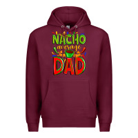 Burgundy nacho average dad Premium Hoodie - Zillion Design Studio