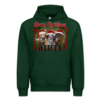 Forest Green merry christmas heifer Urban Hoodie - RanaPortraitStore