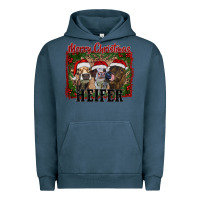 Pigment Midnight Navy merry christmas heifer Urban Hoodie - RanaPortraitStore