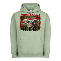 Pigment Oil Green merry christmas heifer Urban Hoodie - RanaPortraitStore