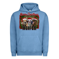 Pigment Pebble Blue merry christmas heifer Urban Hoodie - RanaPortraitStore