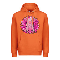 Carrot pink sunflower pig Premium Hoodie - RanaPortraitStore
