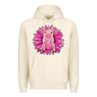Tofu pink sunflower pig Premium Hoodie - RanaPortraitStore