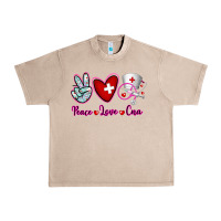 French Oak Peace Love Cna Urban Heavy Tee - RanaPortraitStore
