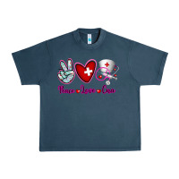 Midnight Navy Peace Love Cna Urban Heavy Tee - RanaPortraitStore
