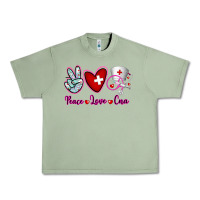 Oil Green Peace Love Cna Urban Heavy Tee - RanaPortraitStore