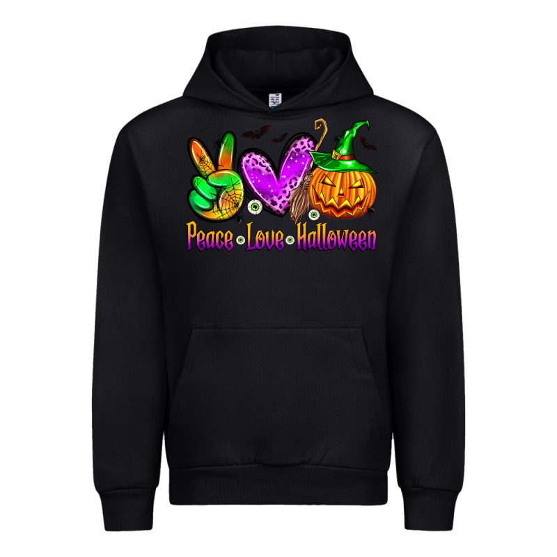 Peace Love Halloween Urban Hoodie by Zillion Design Studio | Teevron