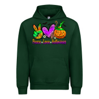 Forest Green peace love halloween Urban Hoodie - Zillion Design Studio