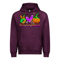 Mauve Wine peace love halloween Urban Hoodie - Zillion Design Studio