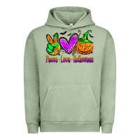 Pigment Oil Green peace love halloween Urban Hoodie - Zillion Design Studio