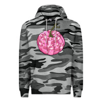 Slate Camo pink pumpkin with breast cancer ribbons Premium Hoodie - RanaPortraitStore