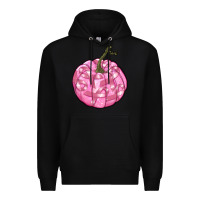 Black pink pumpkin with breast cancer ribbons Premium Hoodie - RanaPortraitStore
