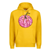 Lemon pink pumpkin with breast cancer ribbons Premium Hoodie - RanaPortraitStore
