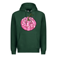 Sports Green pink pumpkin with breast cancer ribbons Premium Hoodie - RanaPortraitStore