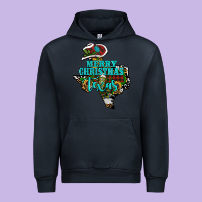 Merry Christmas Texas Urban Hoodie Designed By Ranaportraitstore