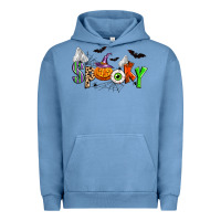 Pigment Pebble Blue halloween spooky Urban Hoodie - Zillion Design Studio