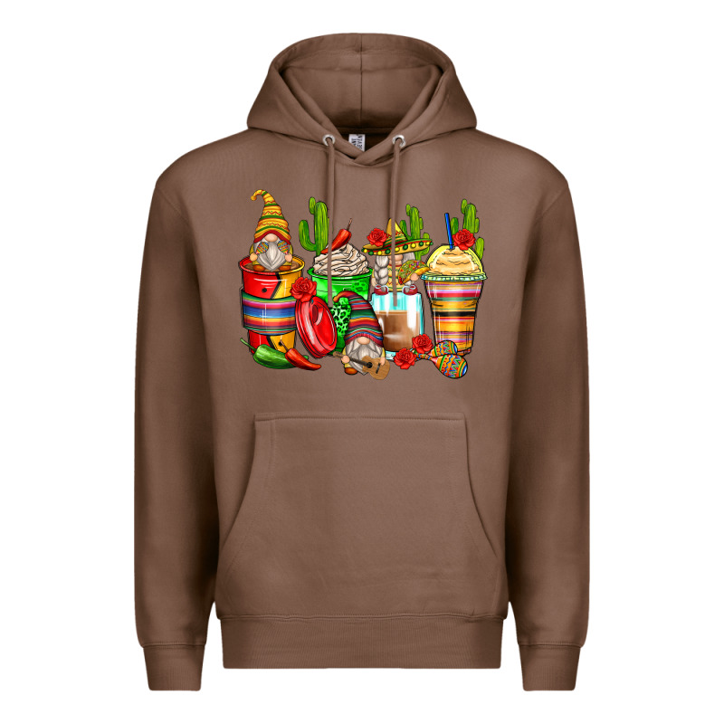 Mexican Gnomes Coffee Cups Premium Hoodie by Zillion Design Studio | Teevron