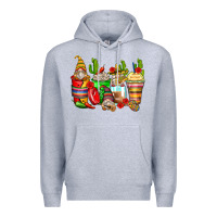 Heather Grey mexican gnomes coffee cups Premium Hoodie - Zillion Design Studio