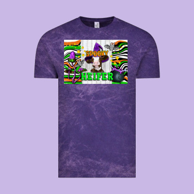 Spooky Heifer Vintage Tee Designed By Artiststas