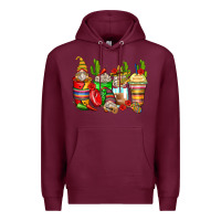 Burgundy mexican gnomes coffee cups Premium Hoodie - Zillion Design Studio