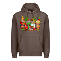 Coffee mexican gnomes coffee cups Premium Hoodie - Zillion Design Studio