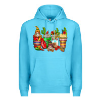 Ocean Blue mexican gnomes coffee cups Premium Hoodie - Zillion Design Studio