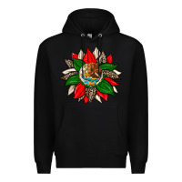 Black mexican flag sunflower Premium Hoodie - Zillion Design Studio