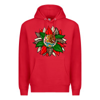 Red mexican flag sunflower Premium Hoodie - Zillion Design Studio