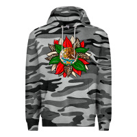 Slate Camo mexican flag sunflower Premium Hoodie - Zillion Design Studio