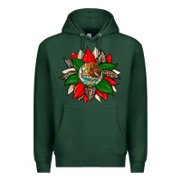 Sports Green mexican flag sunflower Premium Hoodie - Zillion Design Studio