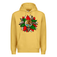 Antique Gold mexican flag sunflower Premium Hoodie - Zillion Design Studio