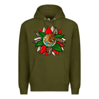 Army Green mexican flag sunflower Premium Hoodie - Zillion Design Studio