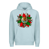 Blue Mist mexican flag sunflower Premium Hoodie - Zillion Design Studio